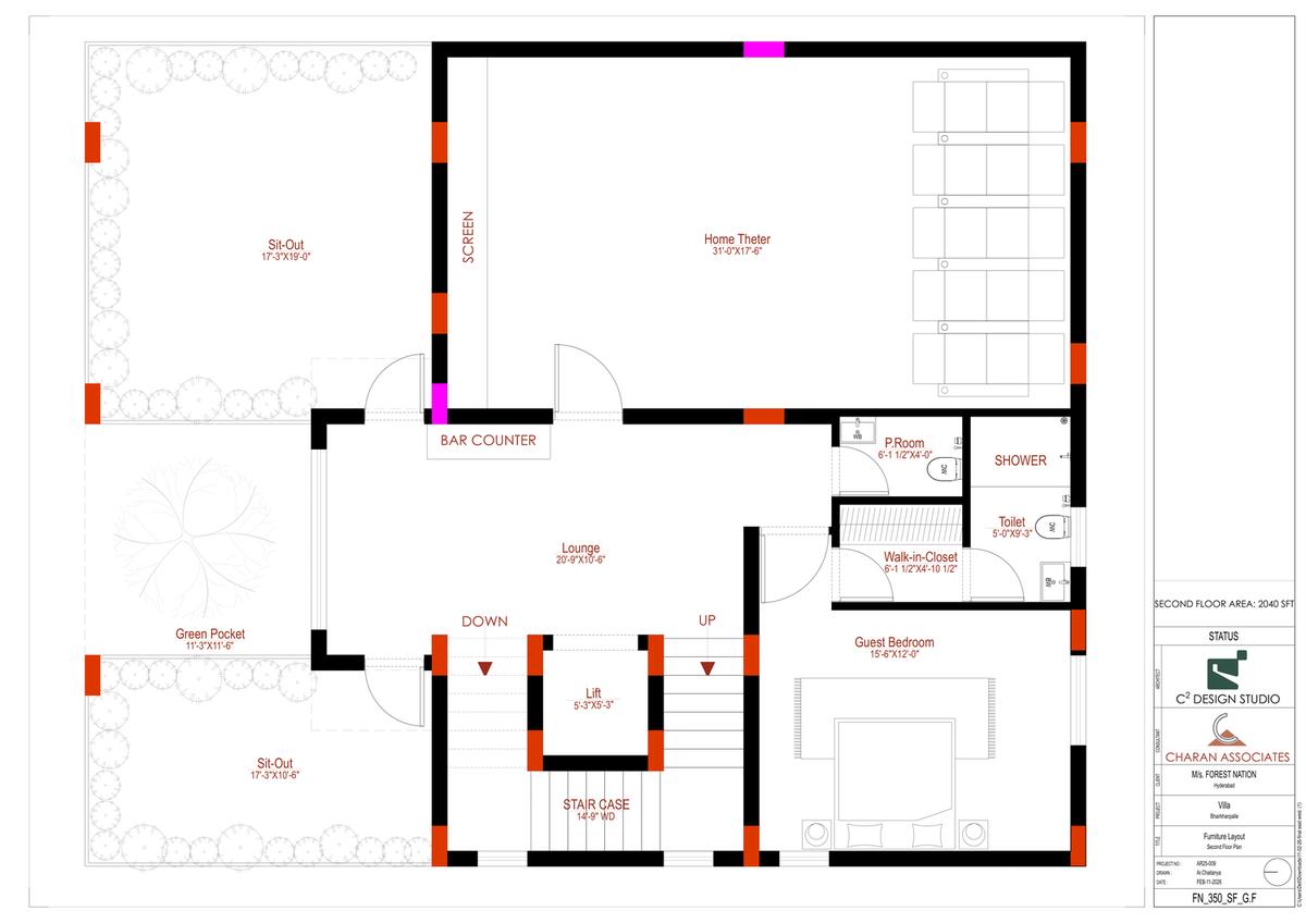 West Second Floor Plan